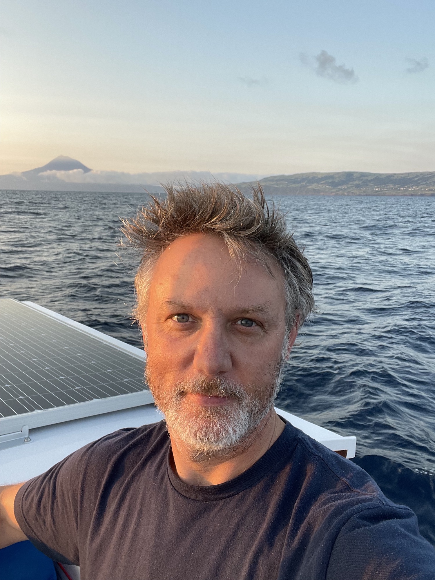 Simon Balint on a boat